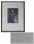 Louis Pasteur Signed Portrait Engraving